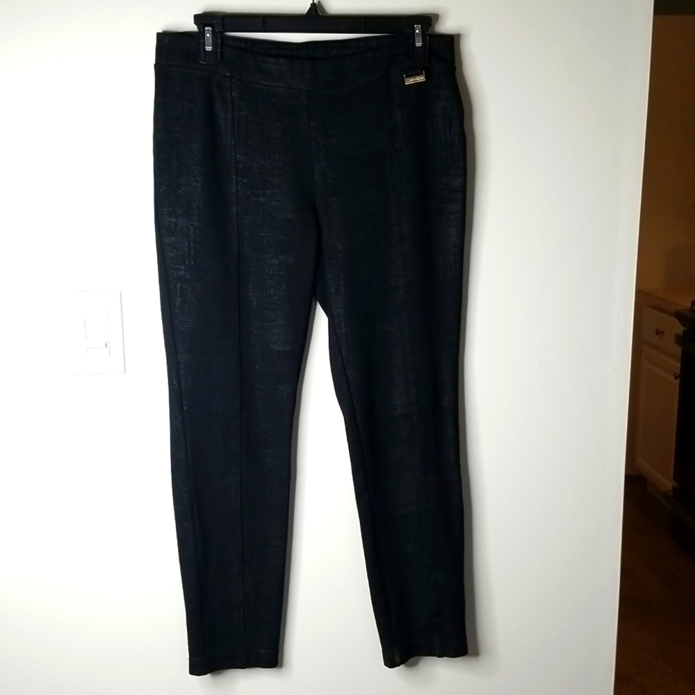 Calvin Klein womens power stretch pants graphite print